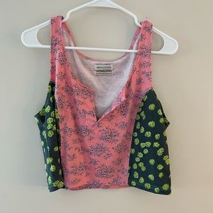 Urban outfitters floral crop top medium